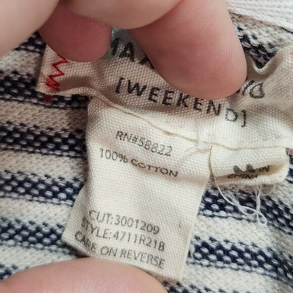 Striped Open-Front Women's Sweater - Picture 9 of 10